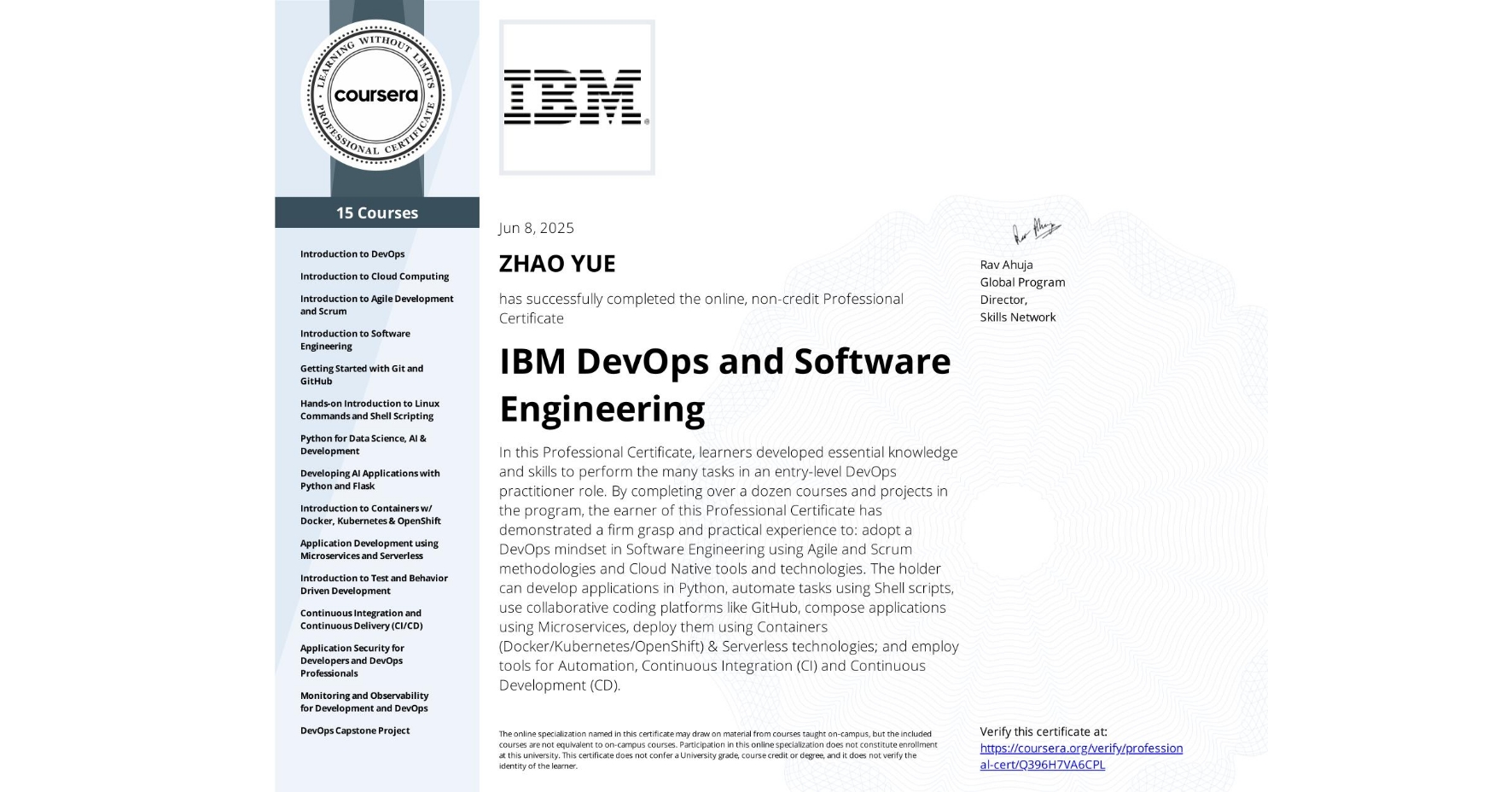 IBM DevOps and Software Engineering